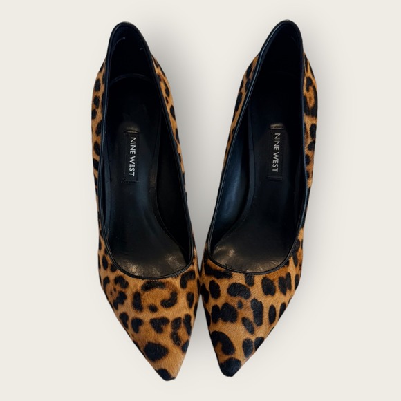 Nine West Shoes - Real Calf Hair Leopard Pumps 9M Y2K Baddie Maximalist 90s Edgy Heel